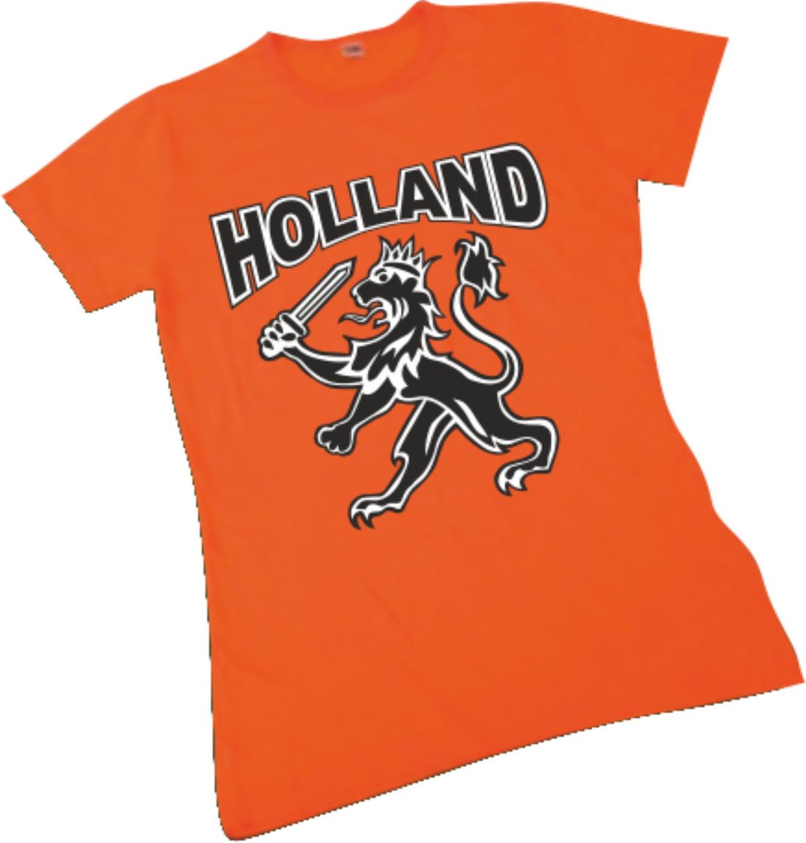 Dames T-shirt oranje Holland met leeuw | EK Voetbal 2020 2021 | Nederlands elftal shirt | Nederland supporter | Holland souvenir | Maat L